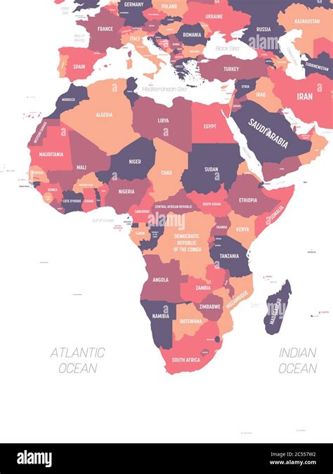 Mapa Politico De Africa Imagen Vector De Stock Alamy Images