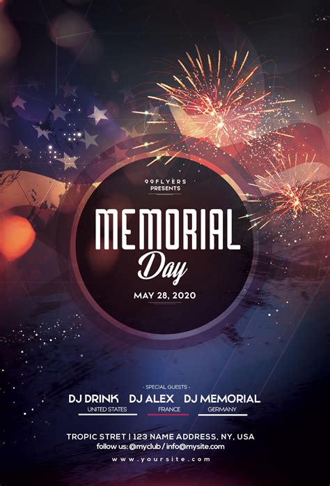 Memorial Day Event Free Psd Flyer Template Stockpsd