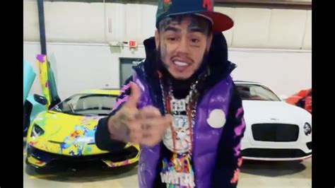 6ix9ine Shows Off His 20m Car Collection Challenges Meek Mill To A