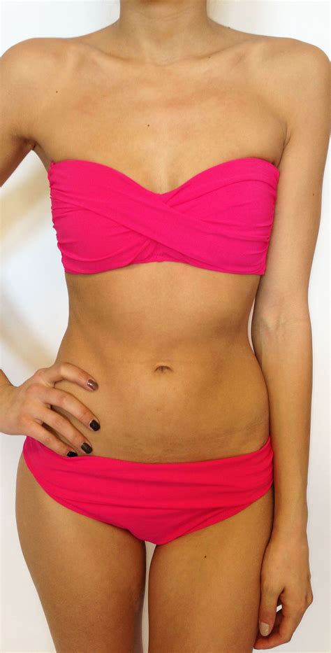 gottex profile pink bandeau bikini swimsuits pink bandeau bikini bikinis bandeau bikini