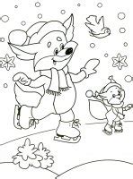 Desene cu Iarna de colorat planșe și imagini de colorat cu iarna