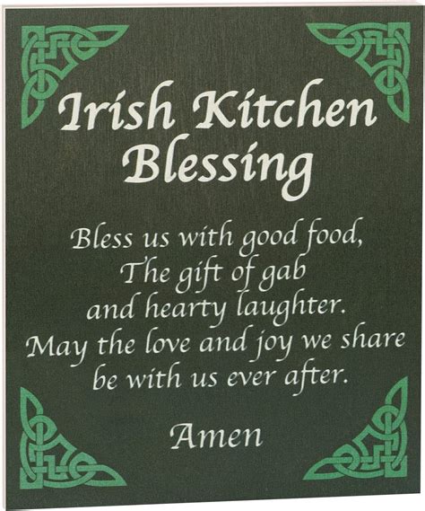 Jennygems St Patricks Day Decor Irish Kitchen Blessing