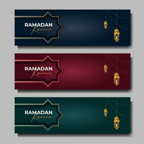 Premium Vector Ramadan Kareem Banner Set