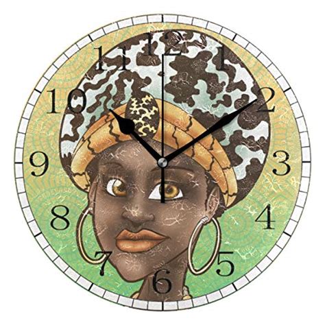 Home Decor Clock B Scale Africa Female People African Black