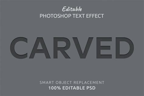 Carved Photoshop Editable Text Effect Graphic By Iyikon · Creative Fabrica