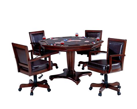 Hillsdale Furniture Ambassador Wood 5 Piece Game Table With Caster