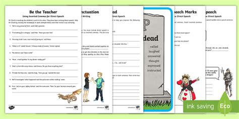 Inverted Commas (Speech Punctuation) Worksheet / Activity ...