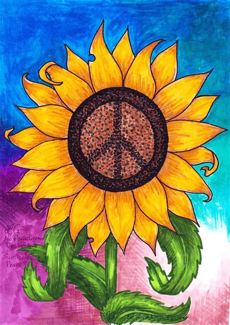 This Sunflower Peace Sign Is Another Classic No Paradigm Designs Logo