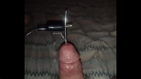 E Stim Sounding Electrified Urethral Rod Paired With Prostate Electrode And Huge Squirting