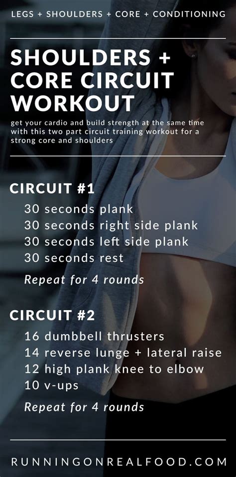 Core Strength Circuit Workout Shoulders Legs And Conditioning