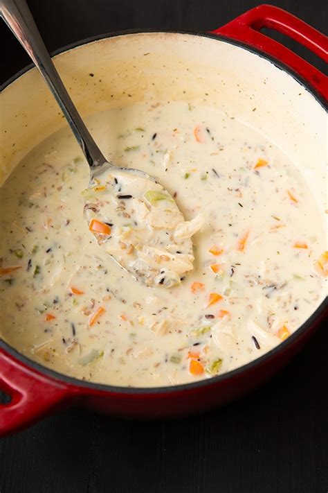 I was on the hunt of a copycat of cream of chicken and wild rice soup from panera and i found this recipe, which is an excellent comfort soup. Creamy Chicken and Wild Rice Soup - Cooking Classy
