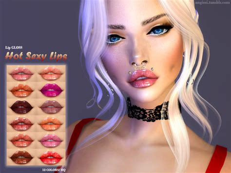 Sims 4 Cc💕 — Angissi Lip Gloss Hot Sexy Lips Base Game