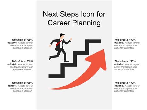 Next Steps Icon For Career Planning Powerpoint Presentation Designs
