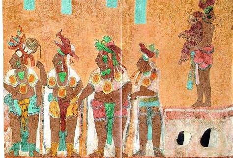 Mayan Wall Paintings Ceremony Mayan Ancient Wall Painting Hd
