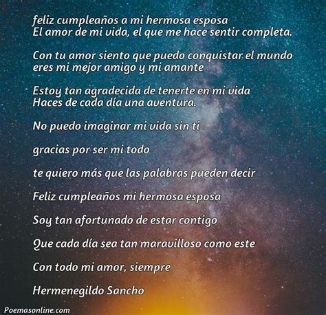 Cinco Mejores Poemas De Amor Para Cumpleaños De Mi Esposa Poemas Online