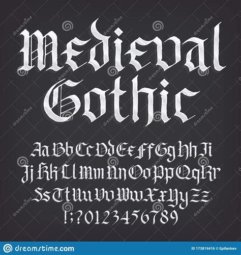 Illustration About Medieval Gothic Alphabet Font Old Uppercase And
