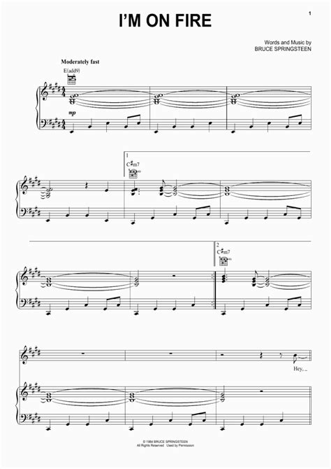 Im On Fire Piano Sheet Music Onlinepianist