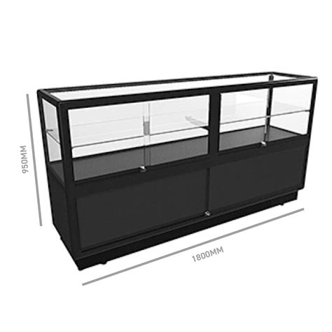 Glass Display Counter 1800 With Storage Compartment