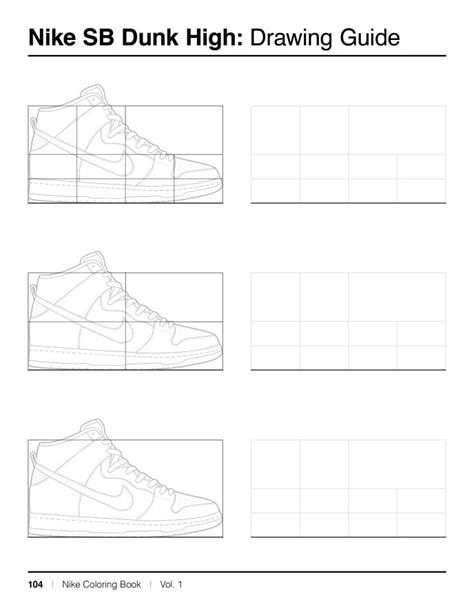Nike Sb Dunk High Sneaker Coloring Pages Kicksart