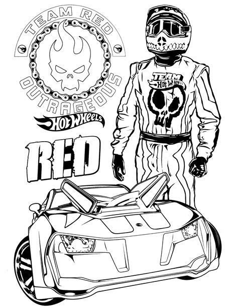 Hot Wheel Coloring Page