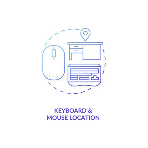Keyboard And Mouse Location Concept Icon Stock Vector Illustration Of