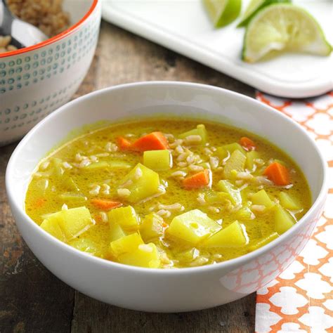 Coconut Curry Vegetable Soup Recipe Taste Of Home