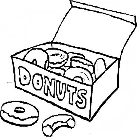 Free Printable Donut Coloring Pages