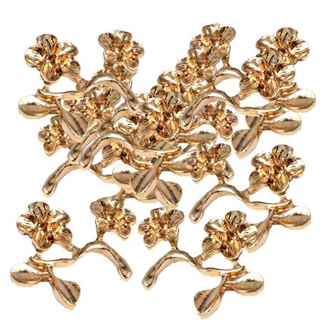 Kawn 20 Pieces Vintage Metal Branch Flowers Diy Wedding Bridal Pearl Crystal Hair Pins