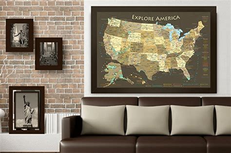 This Framed National Parks Map Is Perfect For Your Adventure Loving Dad