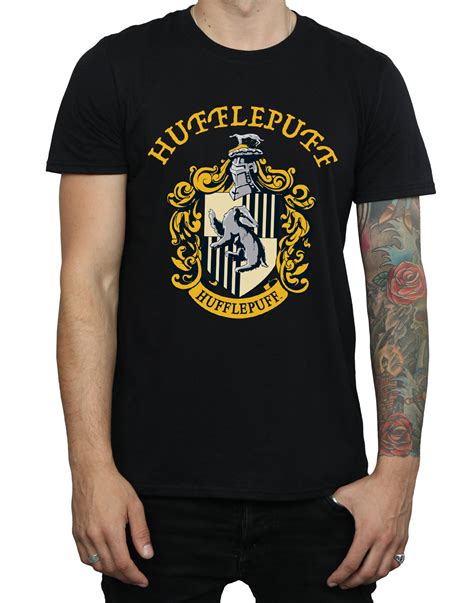 Harry Potter Mens Hufflepuff Crest T Shirt Ebay