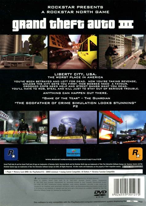 Grand Theft Auto Iii 2001 Box Cover Art Mobygames