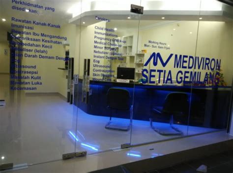 Open today until 8:30 pm. Klinik Mediviron (Setia Gemilang), Selangor, Malaysia ...