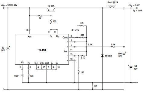 The tl494 is used for the control circuit of the pwm switching regulator. TL494_Typical Application Reference Design | DC to DC ...