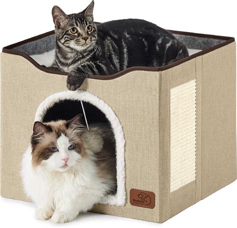Bedsure Cat Beds For Indoor Cats Large Cat Cave For Pet