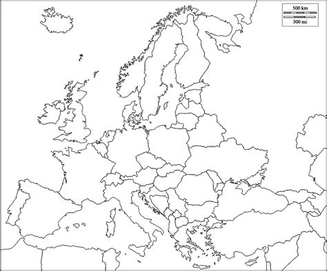 Mapa Politico Europa Mudo