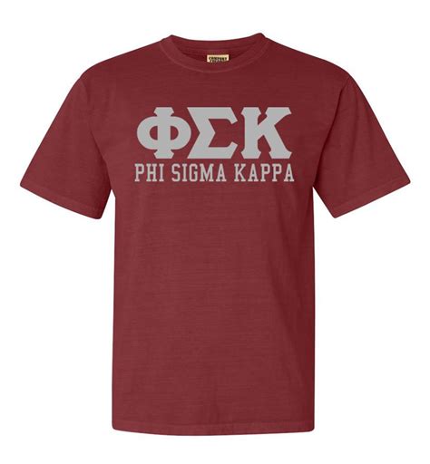Phi Sigma Kappa Greek Custom Comfort Colors Heavyweight T Shirt Sale