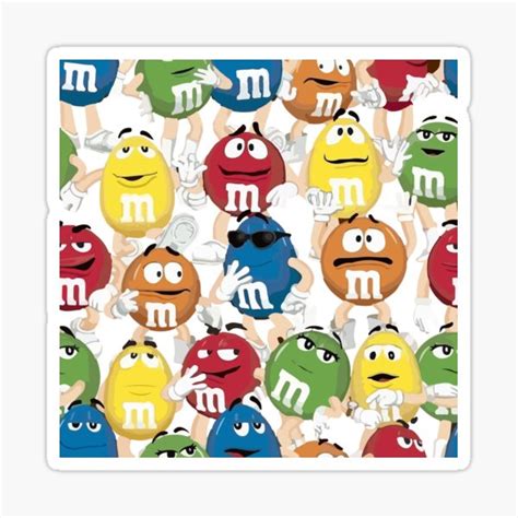 Mandm Character Collection Sticker By Nimxl Redbubble