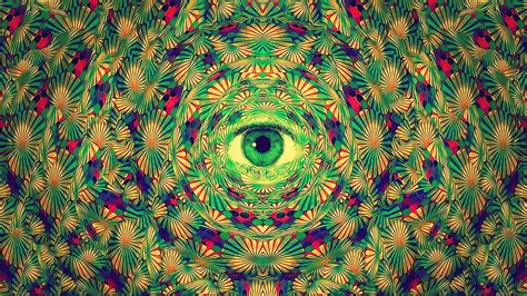 Hd Wallpaper Psychedelic Trippy Eyes Fractal Pattern Full Frame