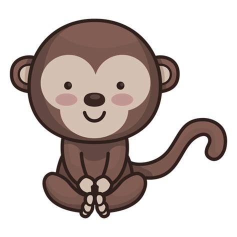 Cute Cartoon Monkey Vector Art Png Vector Cartoon Cute Monkey Clipart