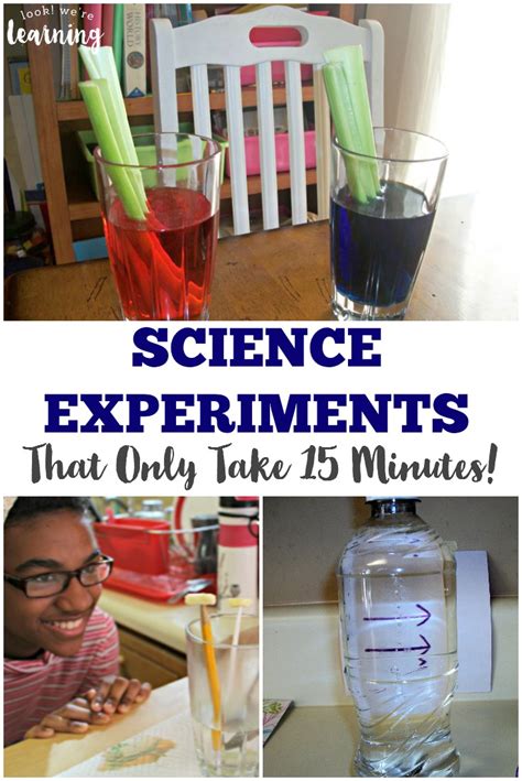 15 Minute Science Experiments For Kids Look Were Learning