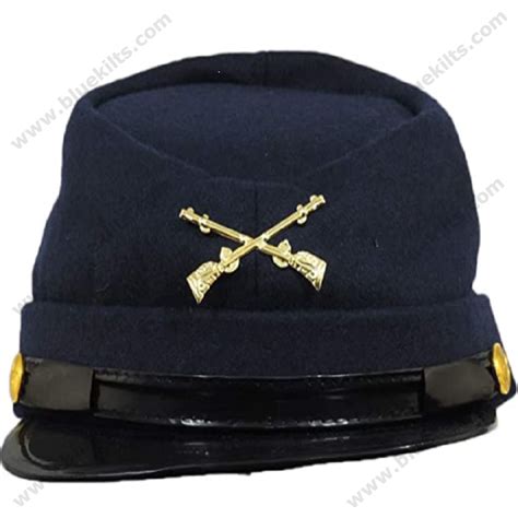 100 Wool Civil War Union Kepi Replica Hat Sm Blue Kilts