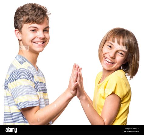 Teen Boy Brother Sister Support Cut Out Stock Images And Pictures Alamy