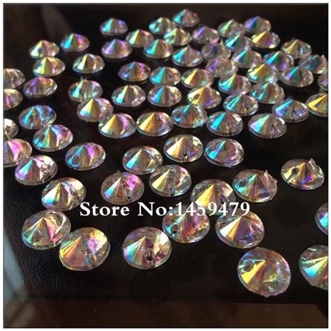 loose sew on stones free shipping shiny 500pcs 8mm white ab color acrylic crystal rhinestones