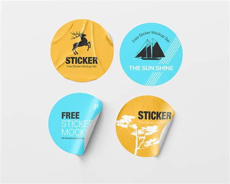 Free Sticker Mockup Behance