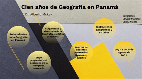 Cien años de Geografía en Panamá Dr Alberto Mckay by Edward Martinez