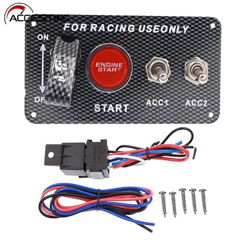 12v Ignition Switch Panel For Racing Car Engine Start Button Push