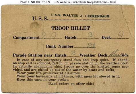 Usn Ships Uss Walter A Luckenbach Id 3171