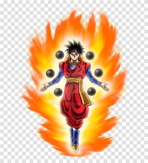 Naruto And Goku Goku Naruto Luffy Fusion Performer Person Fire