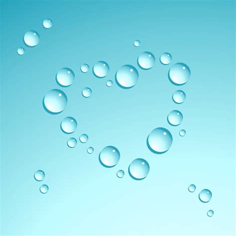 Water Drop With Heart Shape Vector Vectors Graphic Art Designs In