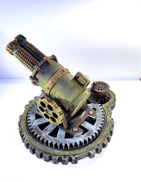 Stl File Articulated Cannon Steampunk 2022 🔫・3d Printing Model To
